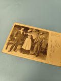 Carte postale ancienne Fleur d?Ajonc scène bretonne Th. Botrel costume rétro