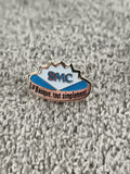 Pin's publicitaire SMC La Banque vintage, bleu blanc, badge ancien (Ref 8)