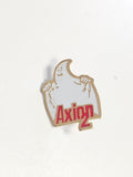 Pin's rétro Axion 2 ancien, badge publicitaire vintage collection France