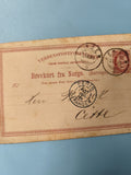 Ancienne enveloppe oblitérée Norvège XIXe philatélie carte postale vintage