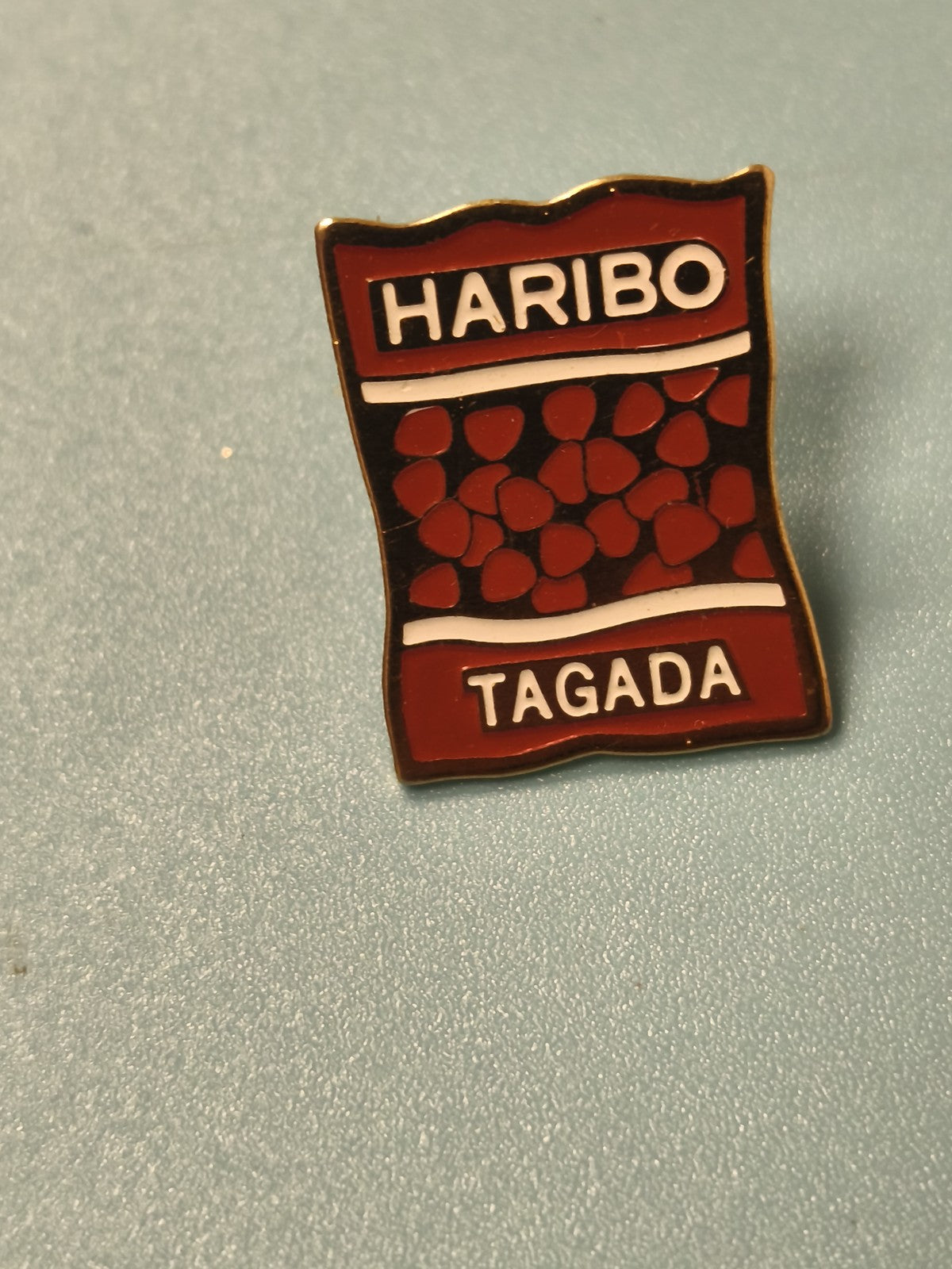 Vintage pin's HARIBO Tagada rouge ancien collection sucreries publicitaires