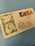 Ancienne enveloppe FDC Vietnam 1963 Gougah Dalat timbres illustrés collection