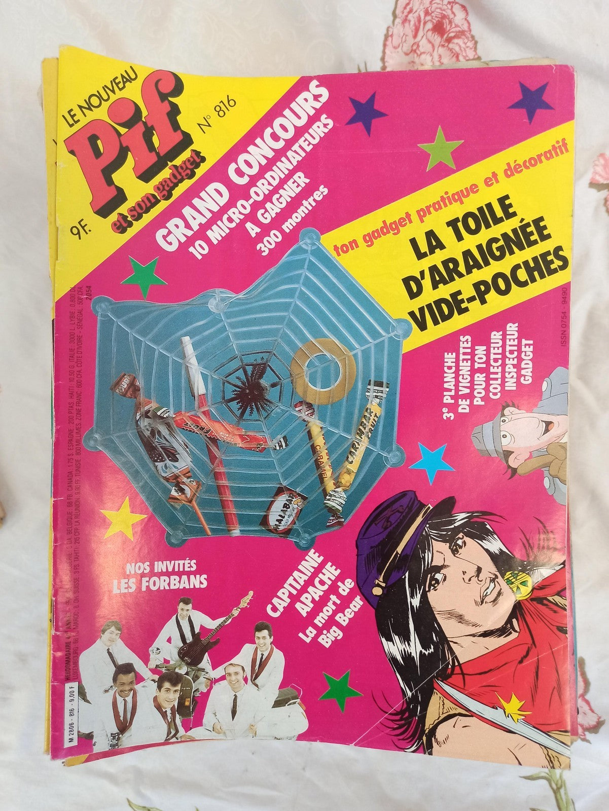 Magazine Le Nouveau Pif gadget vintage N°816 années 80 rétro à restaurer