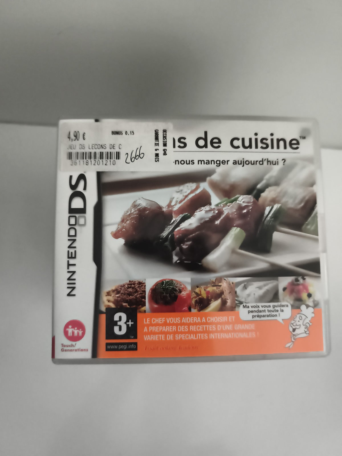 Jeu Nintendo DS Leçons de Cuisine boîte FR Touch Generations cuisine