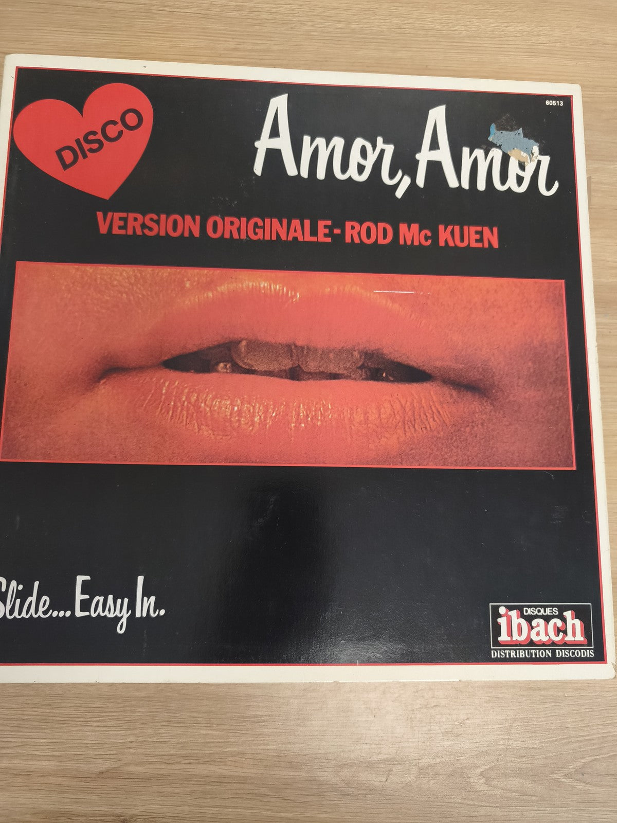 Vinyle 33T Amor Amor Rod Mc Kuen version originale disco pochette lèvres ibach