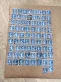 Gros lot anciens timbres Marianne 10c bleu oblitérés pour étude philatélie
