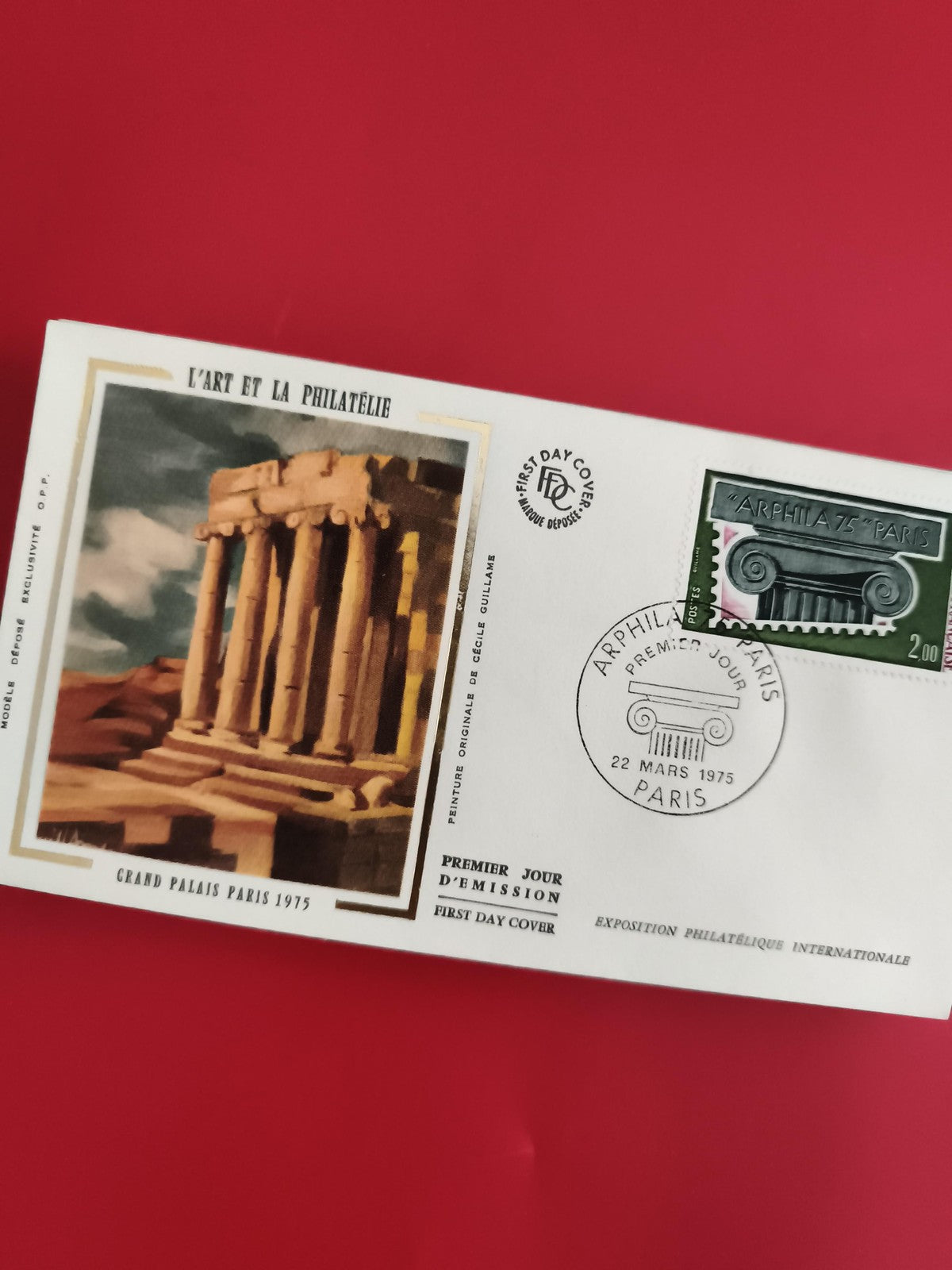Lettre Premier Jour Arphila 75 Paris 1975 Grand Palais Philatélie FDC (Ref 1)