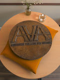 Plaque murale bronze AVA vintage – Assurance Vieillesse Artisans déco