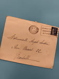 Lettre ancienne Marseille 1938 timbre 65c oblitéré enveloppe philatélie (Ref 3)