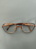Paire de lunettes anciennes années 1930 monture dorée vintage rétro optique