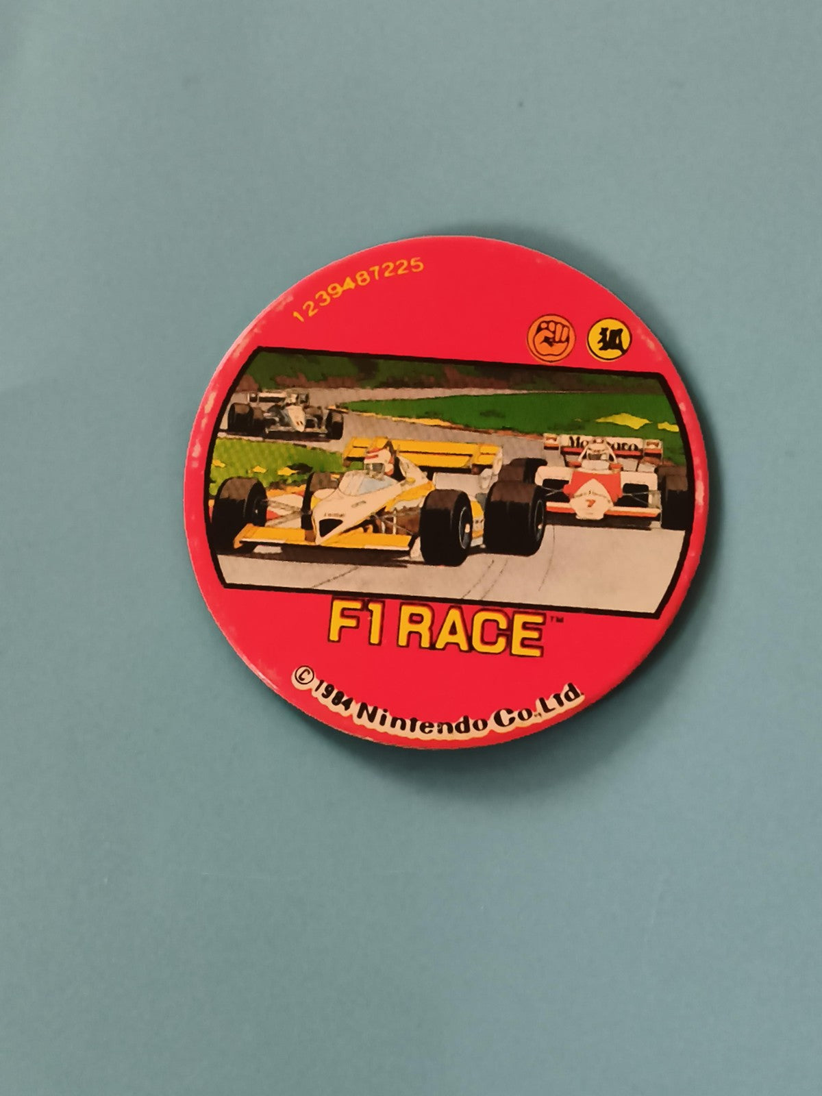 Menko Nintendo F1 Race 1984 disque vintage jeu japonais rétro course F1