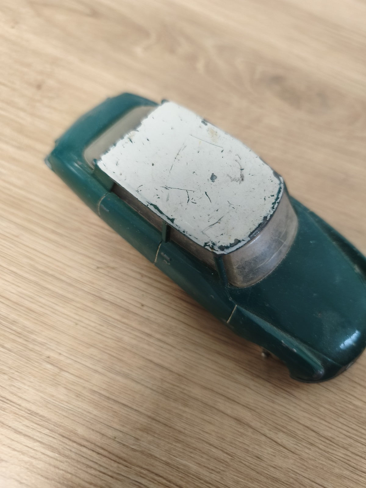 Vintage Dinky Toys Citroën DS 19 vert toit blanc, voiture miniature ancienne