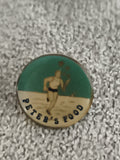 Pin's vintage Peter's Food nageur, badge ancien rond, Publicité rétro (Ref 10)