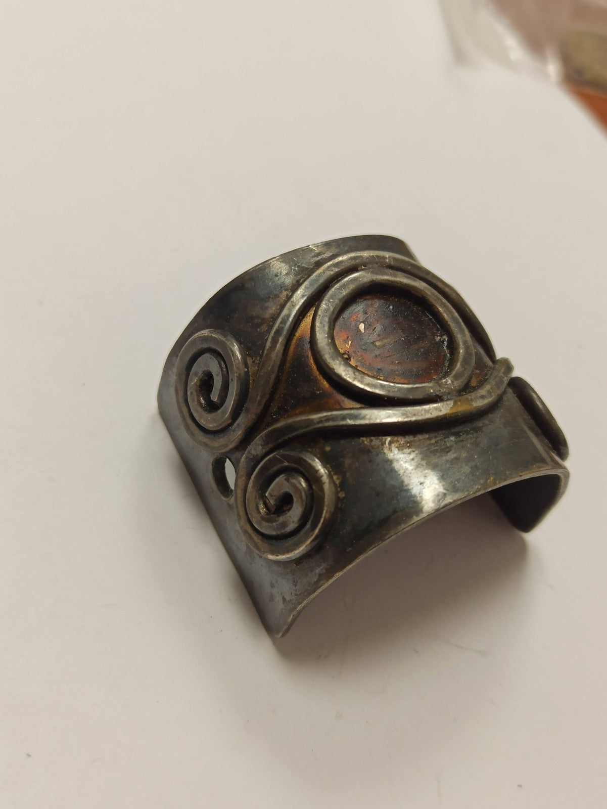 Élément de bracelet vintage années 1930, métal à identifier, bijou rétro
