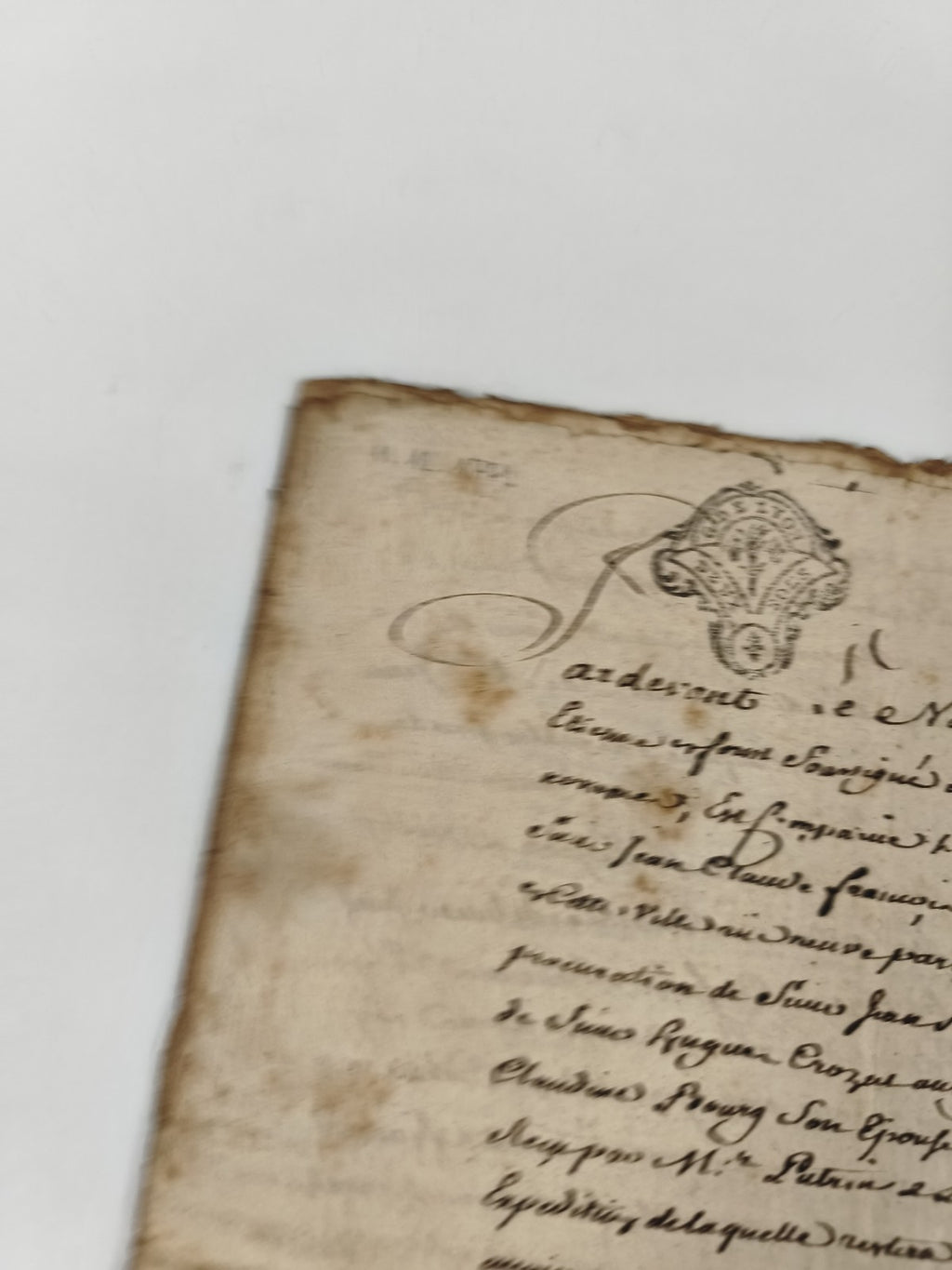 Lettre manuscrite administrative XVIIIe, 1771, notaire royal Teissière