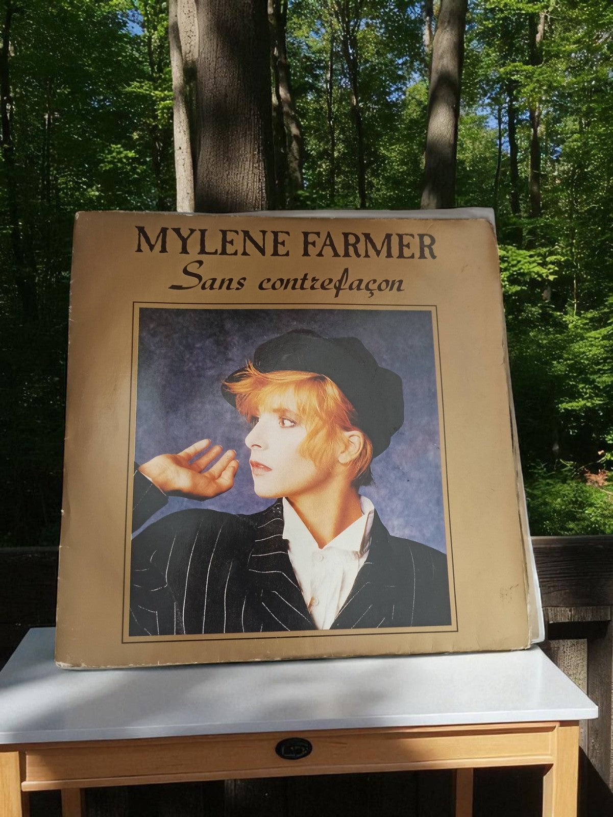 Disque vinyle Mylène Farmer Sans contrefaçon vintage pochette ancienne rétro