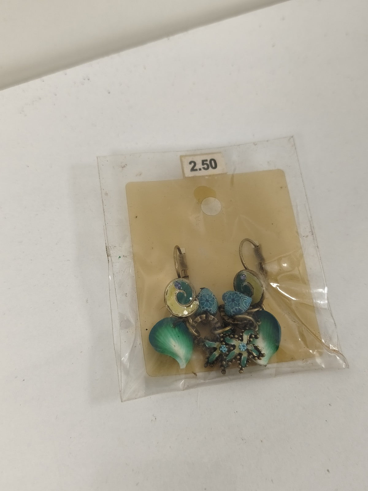 Paire de boucles d?oreilles ancienne vintage française, deadstock, bijou rétro r