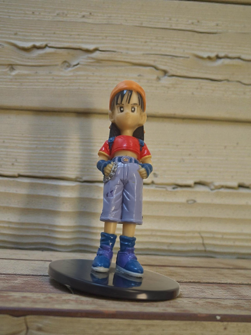 Figurine Dragon Ball GT Pan vintage rétro, jouet ancien, socle noir