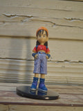 Figurine Dragon Ball GT Pan vintage rétro, jouet ancien, socle noir