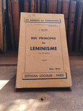 Livret ancien Des Principes du Léninisme 1945 Éditions Sociales Paris vintage