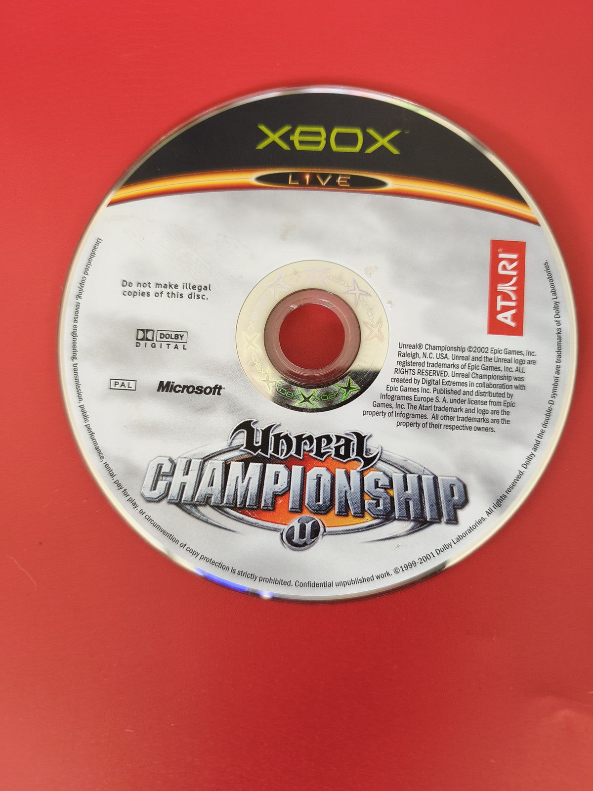 Cd Xbox Unreal Championship jeu original disque seul version française occasion