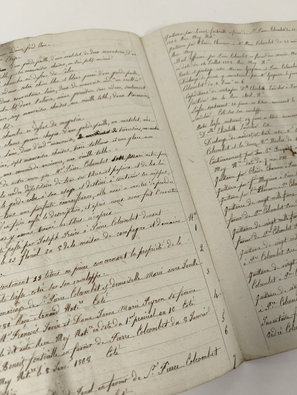 Ancienne lettre manuscrite administrative XIXe, papier timbré 1813, signatures