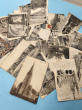 Lot cartes postales anciennes CPA divers lieux France, noir et blanc, vrac colle