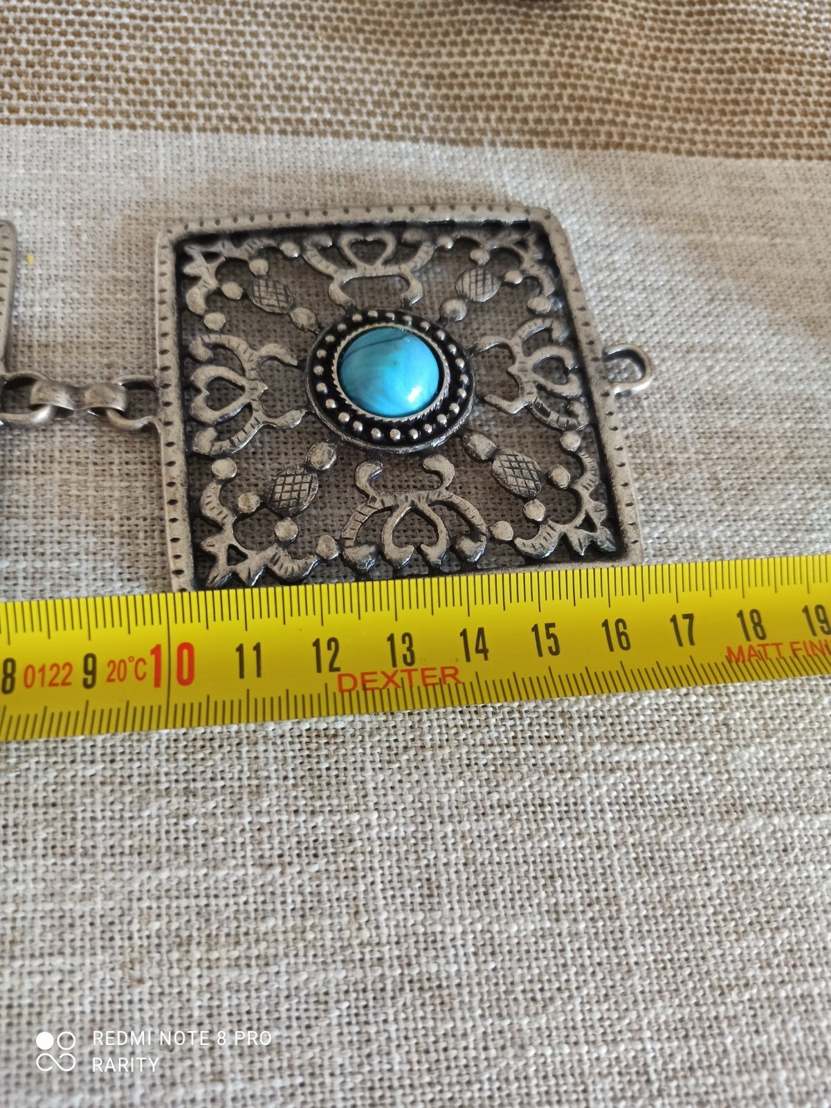 Lot 2 boucles de ceinture vintage plaqué argent motif ajouré cabochon bleu