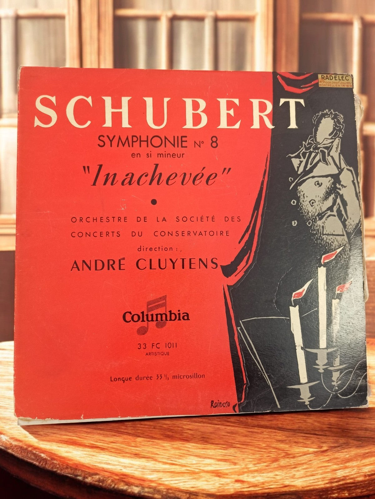 Vinyle 33 tours Schubert Symphonie 8 Cluytens Columbia ancien rétro
