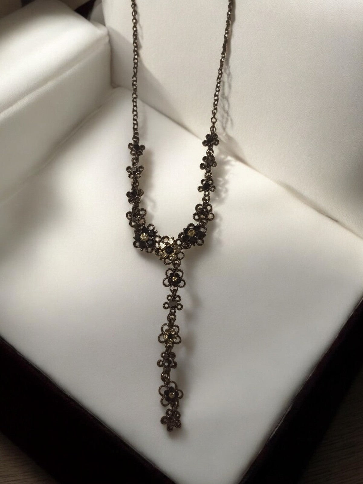 Collier vintage fantaisie ancien rétro, bijou d'occasion pour collectionneur