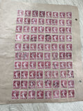 Gros lot timbres anciens France 15c Semeuse rouge sur planche philatélie étude