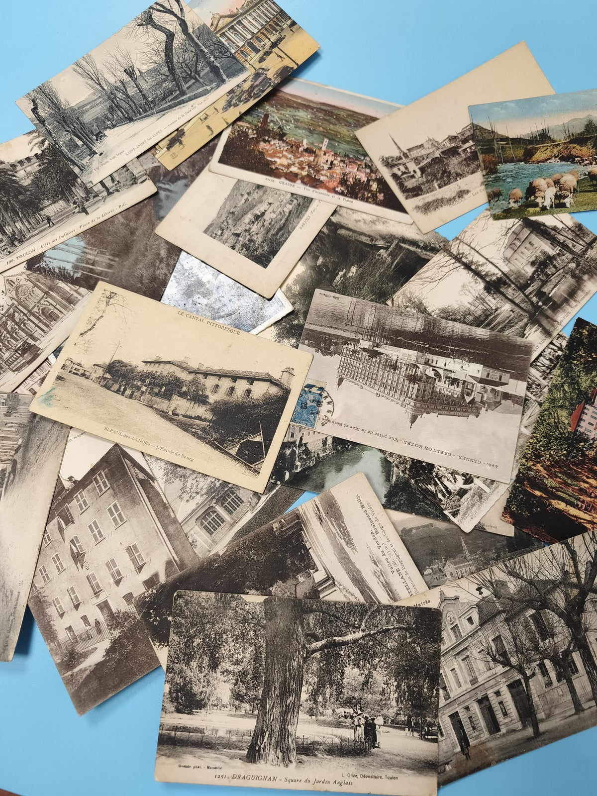 Lot cartes postales anciennes CPA divers lieux France, vrac collection vintage