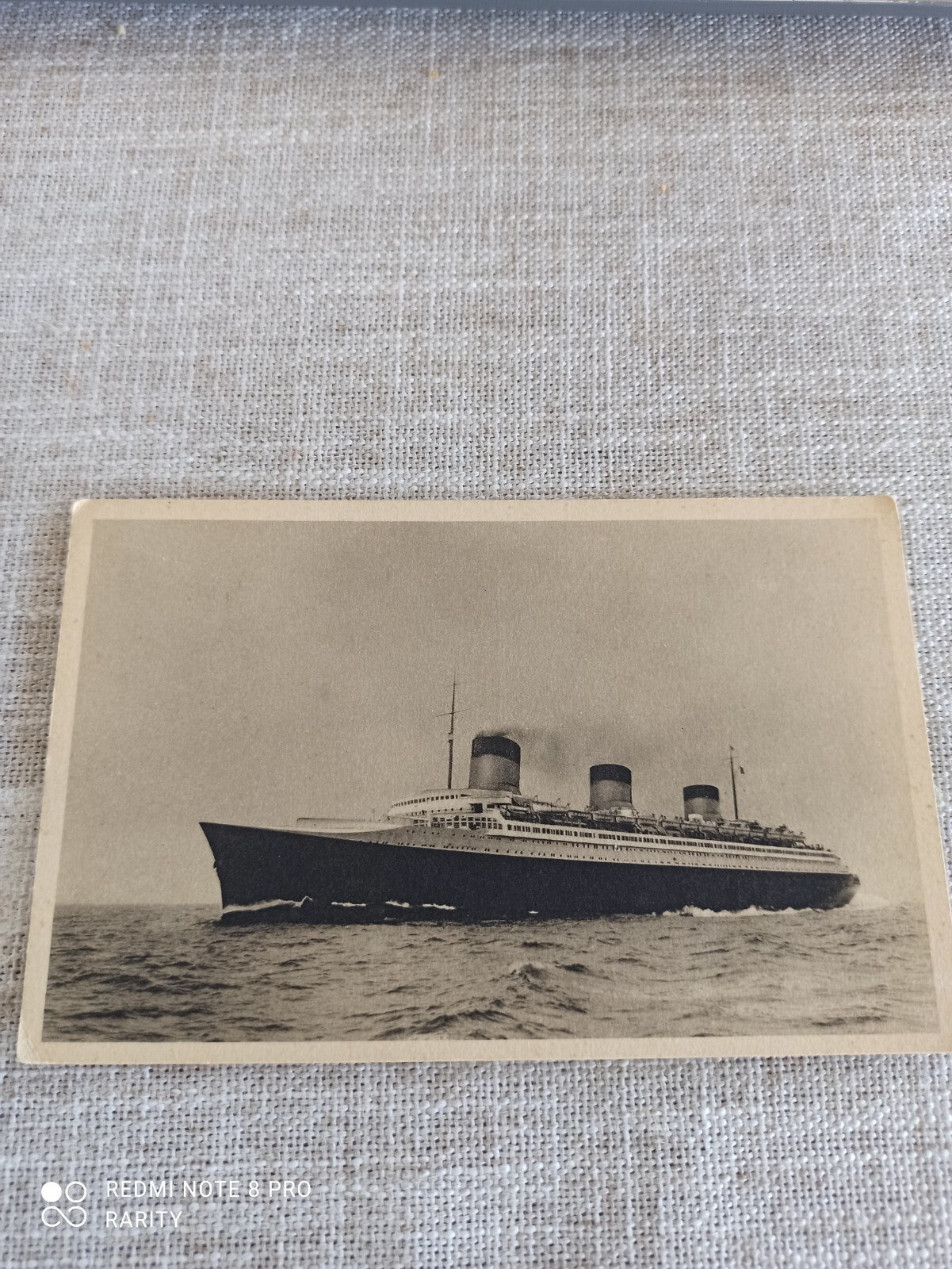 Carte postale ancienne paquebot transatlantique – photo maritime vintage navire