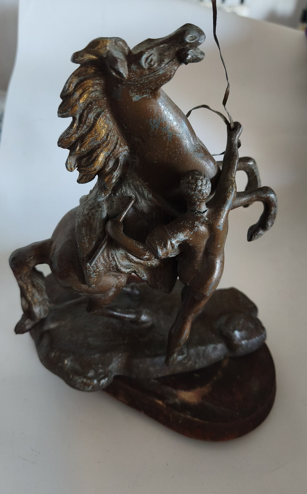 Vintage spelter horse statue old retro decorative sculpture collection