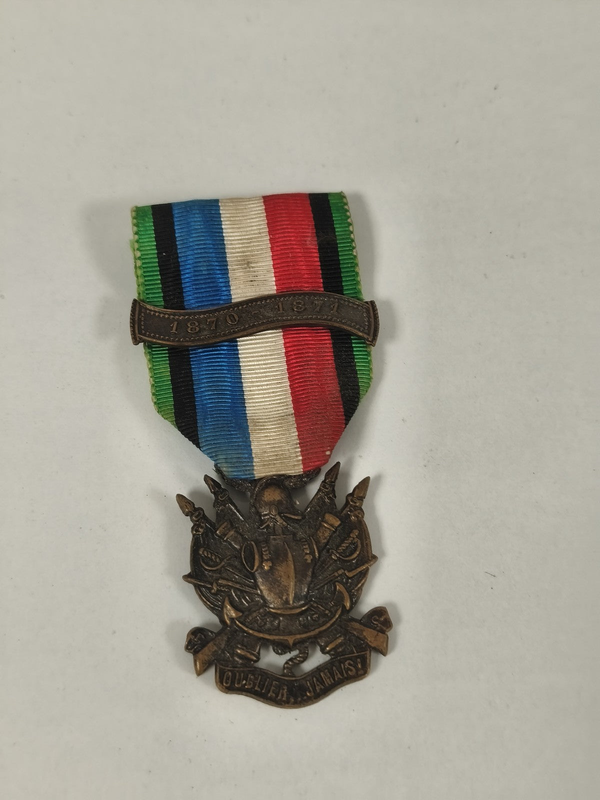 Never Forget 1870-1871 Medal tricolor ribbon military badge decoration