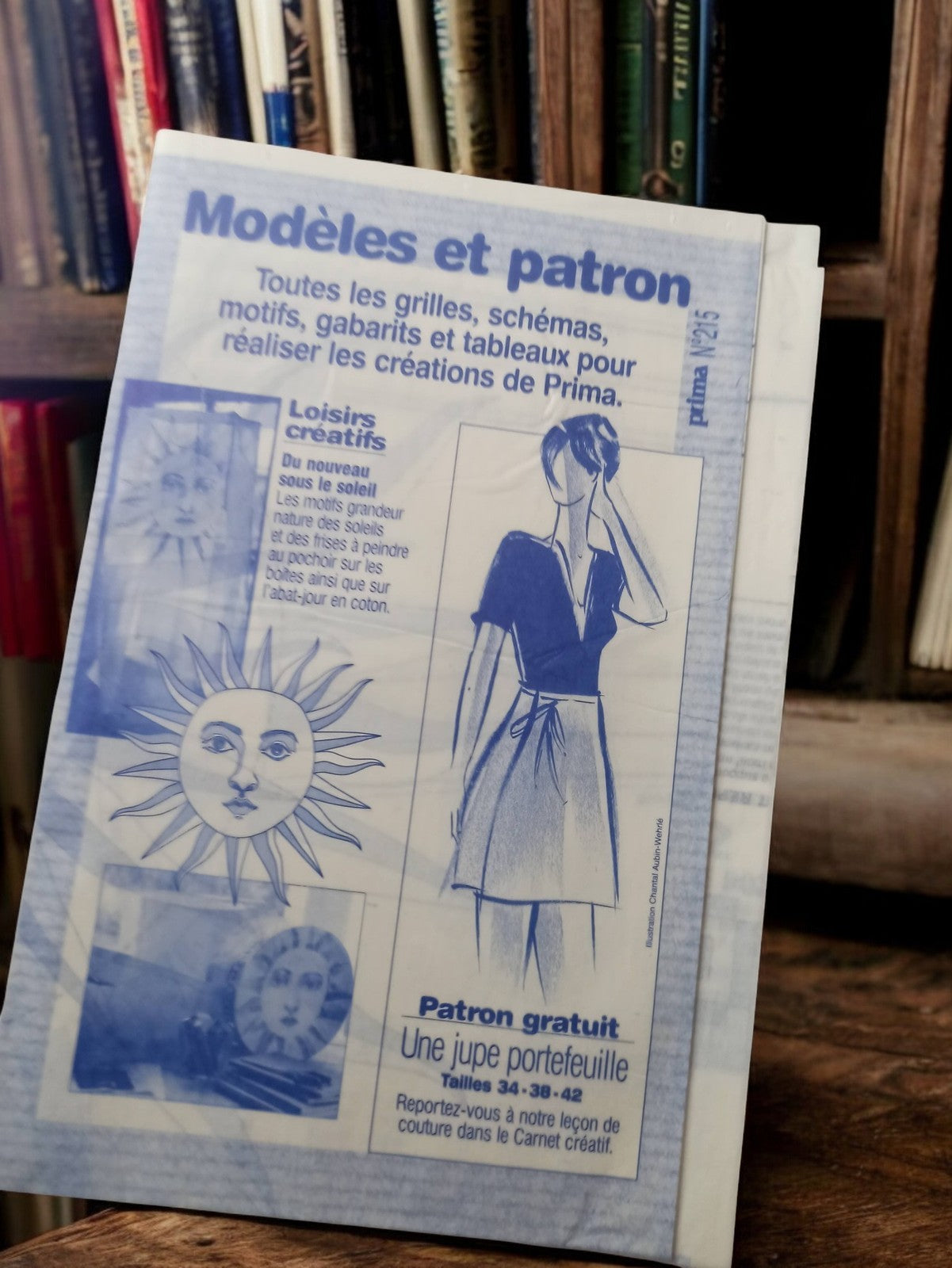 Patron couture vintage jupe portefeuille Prima années 80, modèle ancien rare