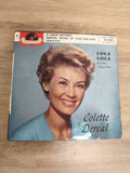 Vinyle 45 tours Colette Deréal Polydor Lola Lola A C?ur Battant pochette bleue