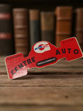 Autocollant vintage Centre Auto Géant Casino rouge rétro publicité Marseille