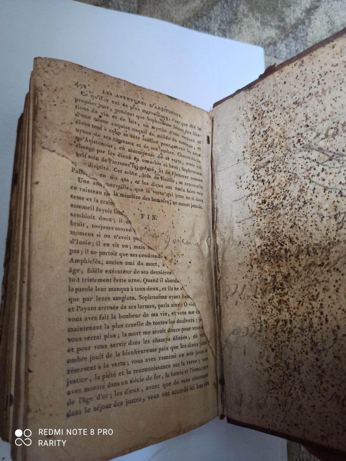 Livre relié 1799 Édition originale Les Aventures de Télémaque cuir
