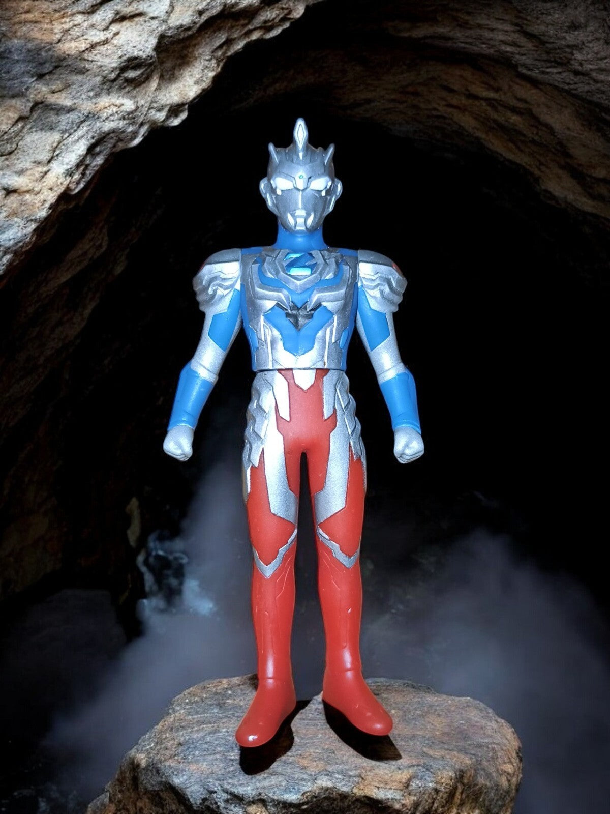 Figurine Ultraman Bandai bleu rouge argent Hero Series vintage Japon
