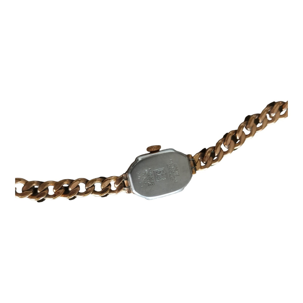 Montre femme Camy vintage plaquée or années 50 automatique rare bracelet motif