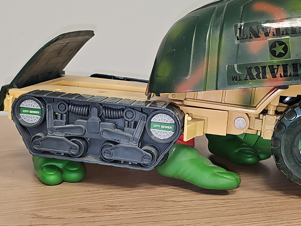Figurine rétro TMNT Tortues Ninja véhicule militaire ancien 1992 jouet collectio
