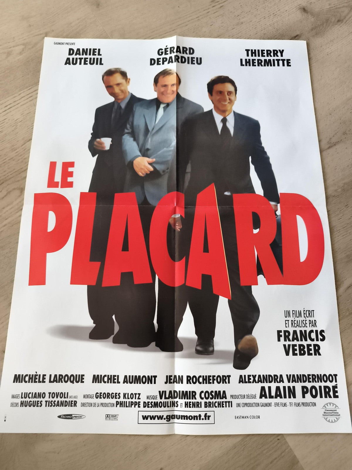Poster film Le Placard Gaumont Daniel Auteuil Depardieu Lhermitte Francis Veber
