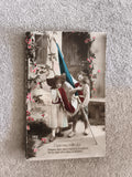 Carte postale CPA Chanson d'Alsace enfants costume drapeau DLX 158a illustrée