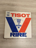 Vinyle 45T TISOT Union pour la Défense du Rire Pathé EMI pochette bleu rouge