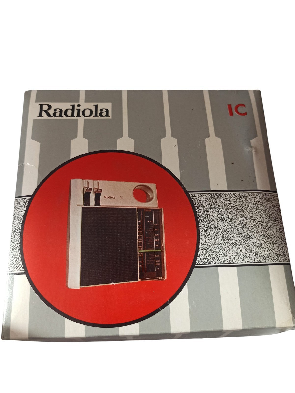 Radio vintage Radiola avec boîte d'origine, design rétro ancien rare
