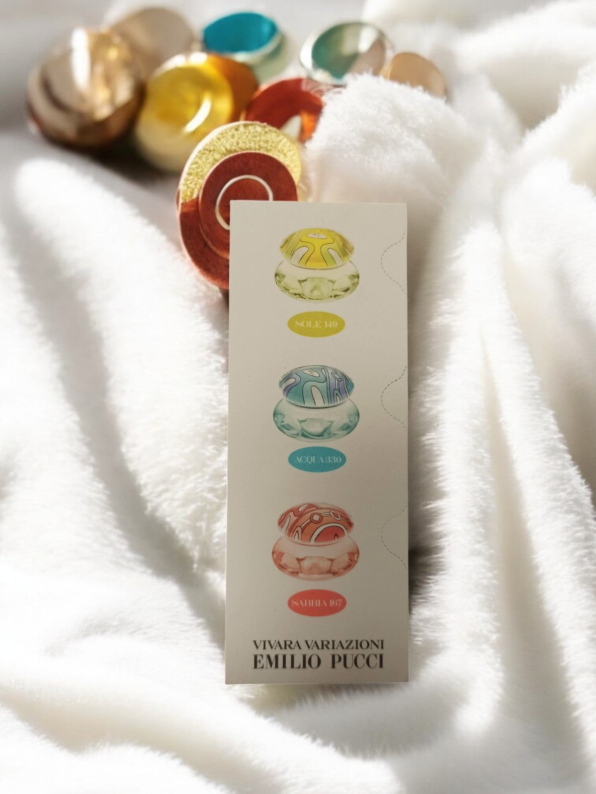 Carte parfumée publicitaire Emilio Pucci Vivara vintage rétro parfum ancien