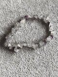 Bracelet chips pierres naturelles multicolores, perles irrégulières, bijou élast