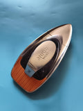 Flacon vide Mood Yacht Arabian Oud, forme yacht, bouchon métal, déco parfum