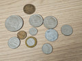 Lot vintage de pièces anciennes USA & France, collection numismatique rétro
